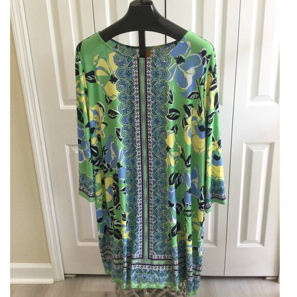 Ruby Rd Woman Floral Mosaic Print Long Sleeve Dress 3XL - Picture 1 of 3